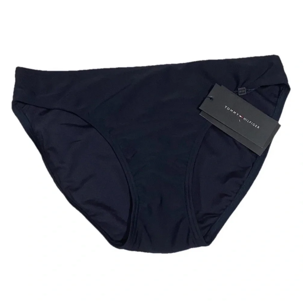Tommy Hilfiger Size XS Navy Blue Hipster Bikini Bottom UPF 50+